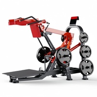 Machine de Squat Hack Réglable GLSfitness, Presse à Jambes Commerciale Complète, Appareil d'Entraînement pour le Dos et les Jambes, Matériau en Acier Écologique