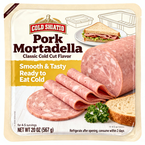 Sachet rétractable en aluminium à trois soudures, imprimé sur mesure, de qualité stérilisation, haute barrière anti-oxydation pour mortadella de <span class=keywords><strong>porc</strong></span> - Product Image 6