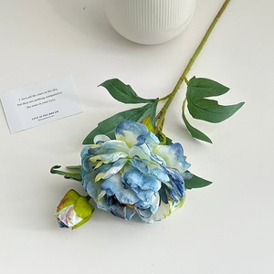 Flor de peonía de borde quemado artificial hecha a mano para decoración del hogar para graduación o fiesta de Navidad mejora el ambiente de la sala de estar - Product Image 4