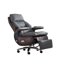 82025 moderne luxe exécutif chaise pivotante nouveau Design manuel/électrique inclinable patron chaise en cuir synthétique pour un usage domestique