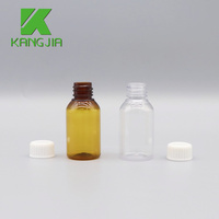Botol Reagen PET 20ML Transparan, Vial Kimia Kapasitas Kecil, Botol Obat dengan Tutup Sekrup untuk Kemasan Cair