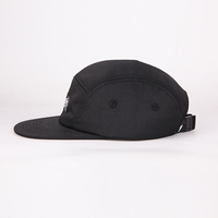Casquettes de sport de haute qualité avec logo tissé personnalisé, respirantes, ajustables, à 5 panneaux, en coton, pour la course à pied
