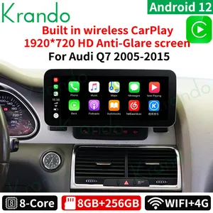 Krando rádio de carro universal 10.25 polegadas, som de carro com android 12 para audi q7