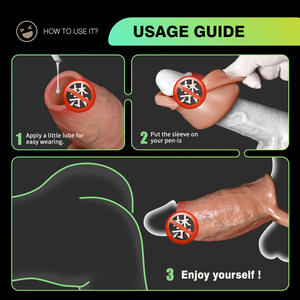 Verdikte en versterkte siliconen holle cock sleeve, herbruikbare penisring, erectiehulpmiddel voor volwassenen seksspeeltjes - Product Image 3