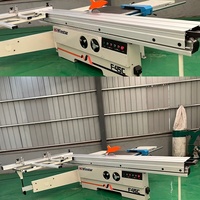 Scie à panneaux coulissante industrielle de précision pour le travail du bois, 3200 mm, 5,5 kW, à double lame