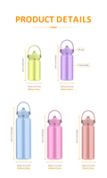 Bouteilles d'eau isothermes pour boissons sportives sans BPA, 580 ml, 20 oz, forme mince, porte-gobelet de voiture, pour l'ébullition, pour cadeaux