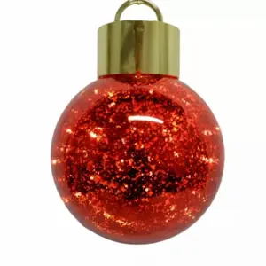 Gold Christmas Balls Fairy Garland Cotton Red Ball Decorations Small Rounded Light Bulb String Holiday Decorations