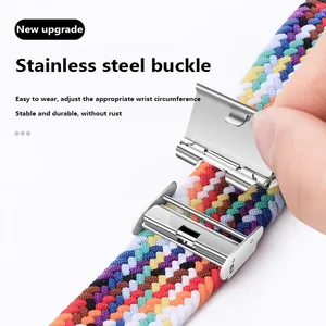 Correa de nailon de 22mm y 20mm para <span class=keywords><strong>Samsung</strong></span> Galaxy Watch 6 <span class=keywords><strong>5</strong></span> 4 <span class=keywords><strong>Gear</strong></span> S3, correa de ajuste de Metal con hebilla magnética para Huawei Watch 4 GT2 3 <span class=keywords><strong>Pro</strong></span> - Product Image 4