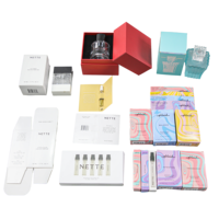 Tarjeta Insertable Plegable con Lámina Dorada, Impresión Personalizada para Muestras de Perfume de 3 ml, Envase para Pruebas de Fragancias