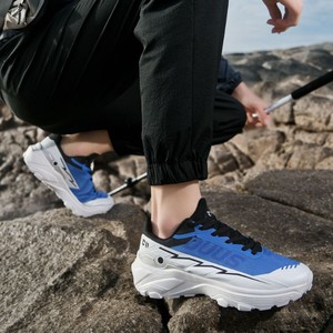 Chaussures de course et de randonnée pour hommes, personnalisées en usine, nouvelle mode, amortissantes, respirantes, en maille, avec éclairage - Product Image 4