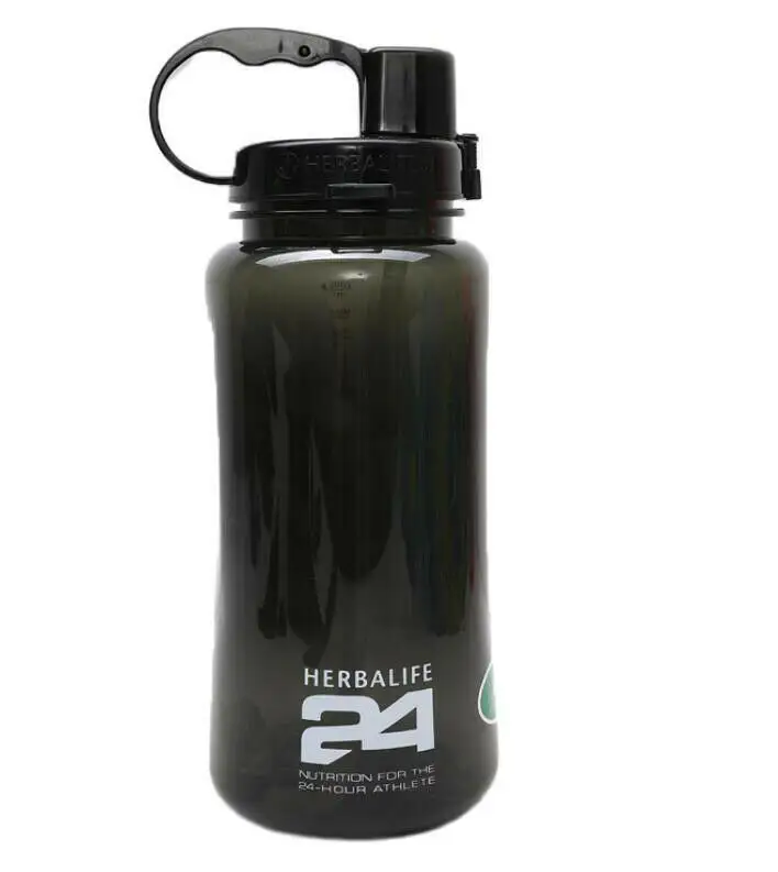 2000ml גדול קיבולת הית herbalif פשוט סגנון ספורט מים בקבוקי 24 שעות שחור צבע