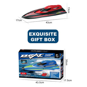 <span class=keywords><strong>Barca</strong></span> <span class=keywords><strong>RC</strong></span> Elettrica ad Alta Velocità 2.4Ghz per Esterni, Motore Brushless, Avviso Batteria Scarica, Telecomando a Lungo Raggio 150M, Nave Giocattolo 40km/h - Product Image 5