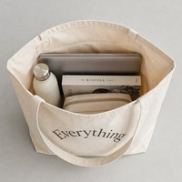 Sac fourre-tout en toile épaisse avec poche avant, grande capacité, réutilisable, en coton, pour femme, pour le shopping, les voyages, le travail, la plage, au quotidien