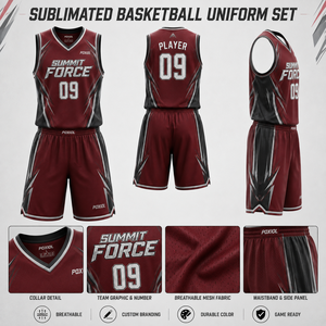 Tenues de <span class=keywords><strong>basketball</strong></span> personnalisées sublimées respirantes pour équipes : maillots et shorts de compétition DriFit pour tournois - Product Image 6