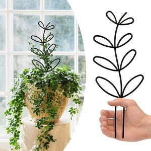 Supports de plantes de jardin en métal en forme de feuille, treillis de grimpée courbé <span class=keywords><strong>pour</strong></span> plantes - Product Image 1