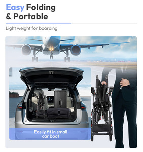 Vendite dirette della fabbrica pieghevole portatile disabili sedia a rotelle elettrica con motore a spazzola e freno elettronico - Product Image 6