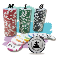 Marqueurs de balle de golf personnalisés Jetons de poker de golf en plastique ABS