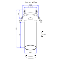 Spot LED encastré MR11 en aluminium 6000K, CCT réglable, CRI élevé 90, indice de protection IP20, multi-faisce, certifié ROHS