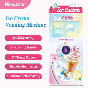 쇼핑몰용 Vendlife 자동 동전 및 신용카드 결제 방식 스틸 소프트 아이스크림 자판기 - Product Image 2