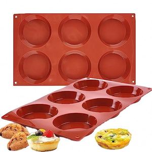6-Cavity <b>Silicone</b> Cake Mold Food Grade Nonstick French Dessert Candy Mousse Muffin <b>Baking</b> Mold for DIY <b>Baking</b> - Product Image 1