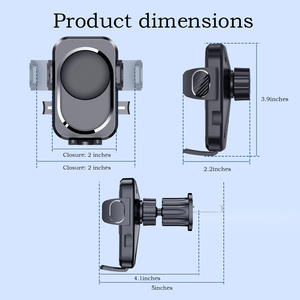 Supporto per telefono con presa d'aria per auto con rotazione a 360 ° con una sola mano, senza strumenti necessari per il montaggio stabile universale antiurto impermeabile - Product Image 5