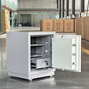 Hộp két sắt chống cháy hai khóa bằng thép cho nội thất thương mại, phòng khách, thiết kế hiện đại - Product Image 2