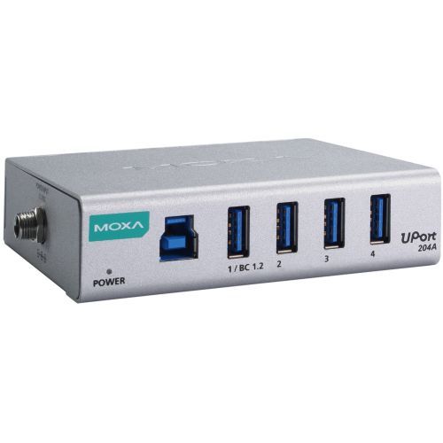 Moxa UPort 204A Industrial USB Type a 3.0 4-Port Hub with Power Indicator