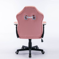 Chaise d'étude pour adolescents la plus confortable, hauteur réglable, chaise de jeu en cuir rose pour filles, chaise d'ordinateur