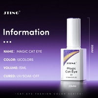 Vernis à ongles gel effet œil de chat magique unique JTING, 12 couleurs spéciales, effet lumineux réfléchissant, sans TPO/Hema