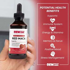 Private Label <span class=keywords><strong>Ashwagandha</strong></span> Daalt Max Sterkte Orale Vloeibare Energie Uithoudingsvermogen Geheugen Focus Kruidensupplement - Product Image 3