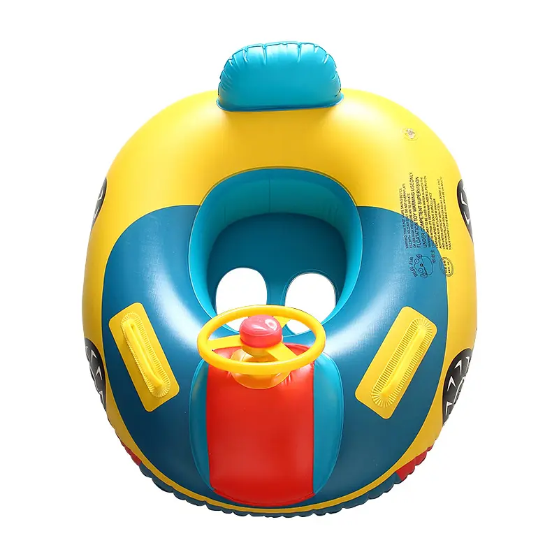 Amazon Hot Selling Baby Inflatable Swim Float Seat Car Steering Wheel Boat Inflatable Car Pool Float For Kids and Baby