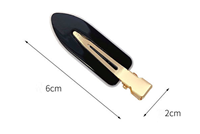 Pinces à Cheveux Anti-Plis QianJin Personnalisables avec LOGO, Barrette Plate Bec de Canard Sans Trace Blanches et Noires pour Maquillage, en Acétate et Sans Pliures