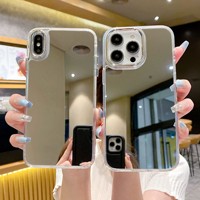 Étui de téléphone miroir de luxe plaqué pour iPhone 11 12 13 14 15 16 17 Pro Max XR X XS 8 7Plus, coque rigide en acrylique antichoc