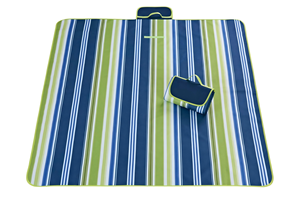 Dark Blue and Green Stripe 57"x71"Large Picnic <b>Blanket</b> Beach <b>Blanket</b> <b>Waterproof</b> <b>Blanket</b> Foldable Beach Mat Sandfree Picnic Mat - Product Image 4
