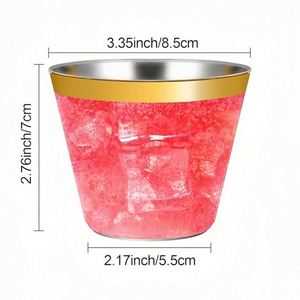 Custom Logo 9 Oz Clear Plastic Cups <b>Gold</b> <b>Rimmed</b> Disposable Wine for Party Wedding Cup Tumblers Cocktail <b>Glasses</b> - Product Image 2