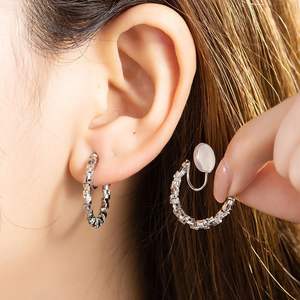 Mosquito Coil Ear Clip Pendientes no perforados Textura Pendientes de aro geométricos Moda Metal Circle Ear Clips <span class=keywords><strong>Sin</strong></span> Piercings - Product Image 3