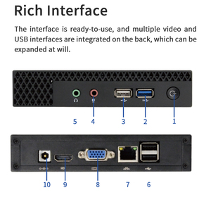 Máy tính <span class=keywords><strong>mini</strong></span> Sharerdp tùy chỉnh, sử dụng chip Celeron J4125, hệ điều hành Win10, <span class=keywords><strong>CPU</strong></span> lõi tứ, RAM 8GB, chuẩn X86s, nguồn 12V, dành cho doanh nghiệp - Product Image 5