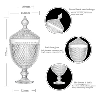 Hxglass Vente en gros de pots en verre transparent sans plomb faits à la main, résistants au four, avec couvercle, style méditerranéen, boîte à tampons, décoration de restaurant, thé, sucre
