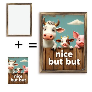 กรอบไม้ขนาด 20x30 ซม. ภาพศิลปะดอกไม้<span class=keywords><strong>ทะเลทราย</strong></span>พร้อมกระบองเพชรที่กำลังบานหลังฝนตก - Product Image 1