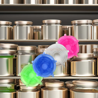 Couvre-aliments en silicone multi-usages - Bouchons à rabat réutilisables de qualité alimentaire pour fruits, collations et repas