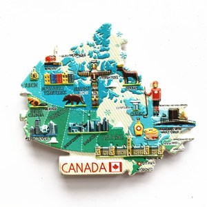 Imán de Resina 3D Ecológico Personalizado para Refrigerador, Recuerdo de Viaje Hecho a Mano, Mapa de Lugares Emblemáticos de la Ciudad, Canadá, Decoración para el Hogar u Oficina, Regalo de 7 cm - Product Image 5