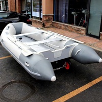 Bateau pneumatique pliable avec plancher en aluminium, bateau pneumatique Zodiac Hypalon, bateau de pêche pneumatique en PVC, bateau à rames en caoutchouc flottant
