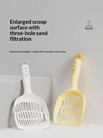 Pelle à litière pour chat extra large avec poignée ergonomique et design incliné, en plastique durable à creux profond