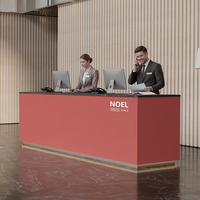 NOEL Bureau de direction modulaire tout-en-un avec cloisonnement, poste de travail en MDF, fabricant de bureaux informatiques