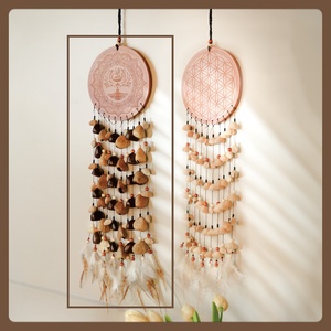 Handcrafted Natural Nut Shell <b>Wind</b> <b>Chimes</b> Handmade Dreamcatcher Sound Healing Home Decoration - Product Image 5