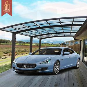 Abri de voiture en polycarbonate et aluminium avec structure en <span class=keywords><strong>bois</strong></span>, installation facile, personnalisable, pour allée de maison, parking communautaire, garage, <span class=keywords><strong>carport</strong></span> - Product Image 1