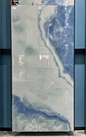 Dalles murales et de sol en porcelaine polie et émaillée, motif onyx bleu ciel, 60x120, panneaux muraux de douche, intérieur de villa, antidérapant, salle de bain