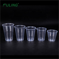 FULING fabrication en gros gobelet en plastique pp jetable pour boire du verre plastique transparent