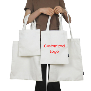 FULAIYA Custom Eco-Friendly Reusable <b>White</b> Cotton Canvas <b>Tote</b> <b>Bag</b> with Shoulder Strap for Daily Outdoor Travel Use - Product Image 4