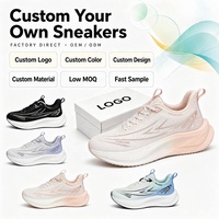 Fournisseur direct d'usine, baskets de sport légères en jacquard à lacets, plateforme épaisse pour femmes et hommes, support OEM ODM